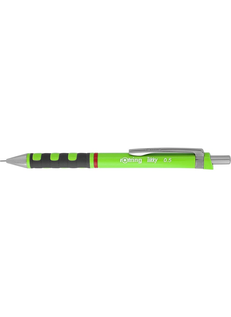 Rotring - Tikky School Set 0.5 mm Neon Green Versatile Pencil + Eraser + Nib - Image 1
