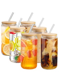 Drinking Glasses with Bamboo Lids and Glass Straw, 500ml Glass Cups, Tumbler Cup Ideal For Tea, Soda, Iced Coffee (6pc, 500ml) - pzsku/Z13F59D4B586FA89D86C3Z/45/_/1740630342/27958700-5a69-4499-955e-371220926cce