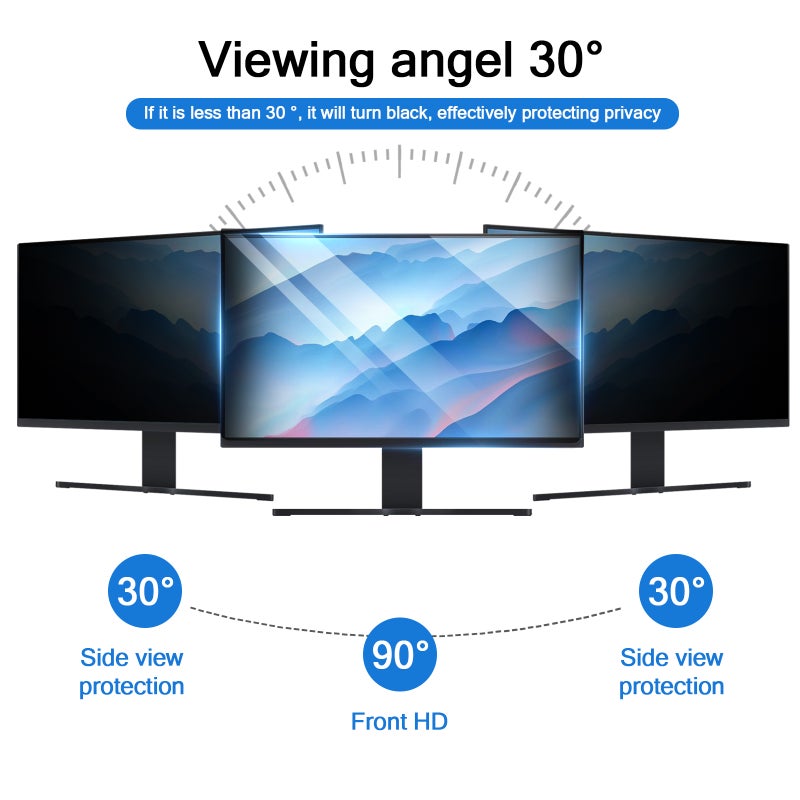 Universal Anti-Peeping Screen Protector 12.5-32 Inches Blue Light Blocking Monitor Filter for Computer/Laptop Frame Suspending Type - Image 4