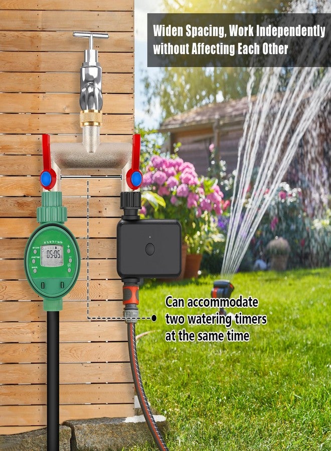 UQM Brass Garden Hose Splitter, 3/4" Hose Splitter 2 Way Heavy Duty with Extension Handles, Outdoor Faucet Splitter Water Spigot Splitter with Individual On/Off Valve (2 Way Hose Splitter) - Image 5