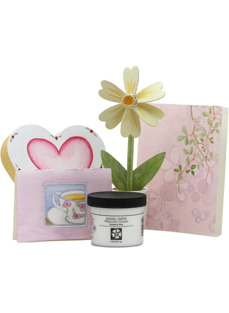Daniel Smith Daniel Smith Watercolor Ground 4oz Jar, Pearlescent White, 284055013, 4 Fl Oz (Pack of 1)  - Image 3