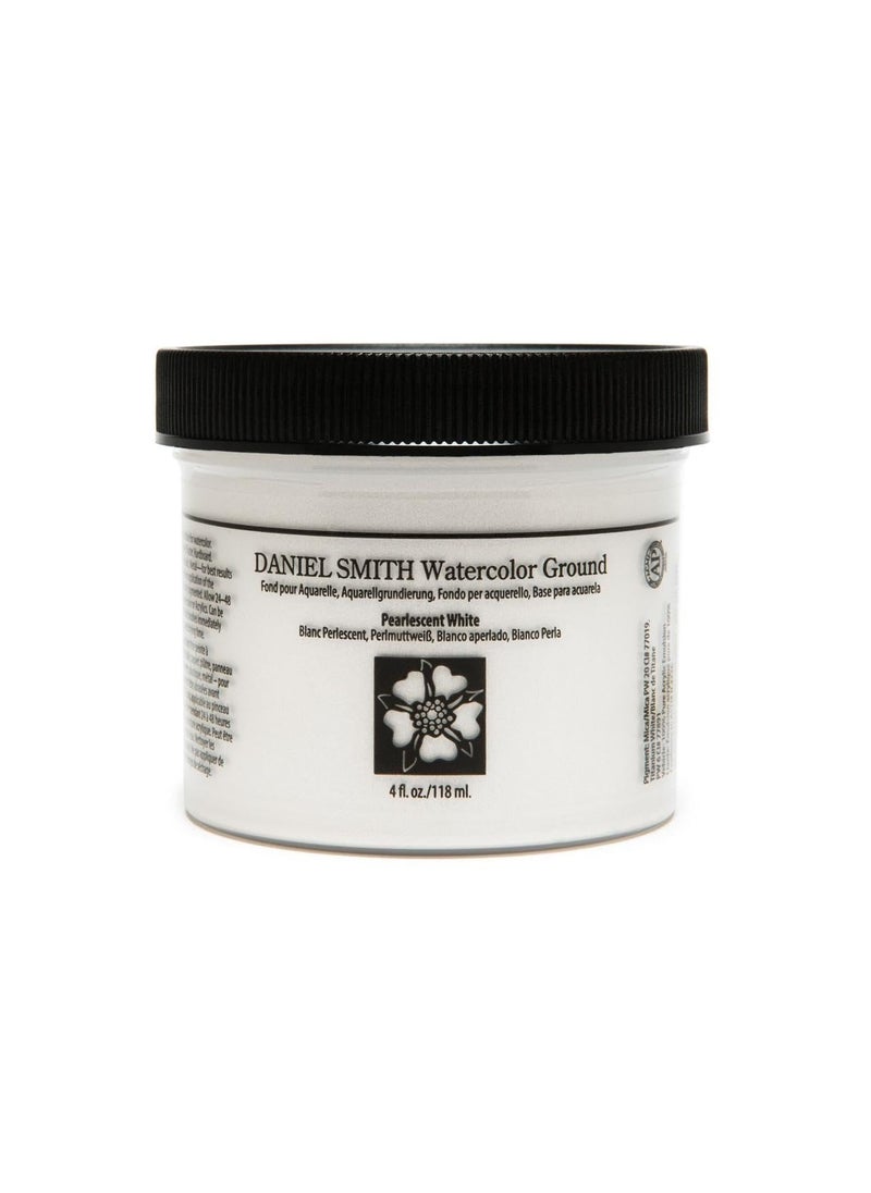 Daniel Smith Daniel Smith Watercolor Ground 4oz Jar, Pearlescent White, 284055013, 4 Fl Oz (Pack of 1)  - Image 1