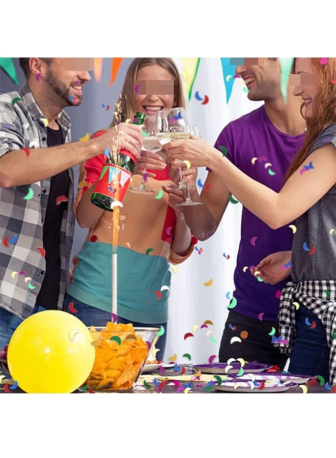 Confetti, 4000 pcs 30 g Plastic Moon Sparkly Sequins for Nail Art Decorations and Party Supplies, Mixed Color - Image 3