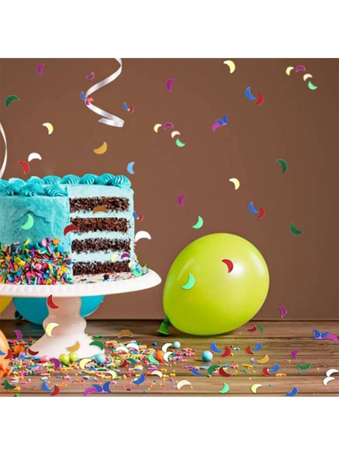 Confetti, 4000 pcs 30 g Plastic Moon Sparkly Sequins for Nail Art Decorations and Party Supplies, Mixed Color - Image 4