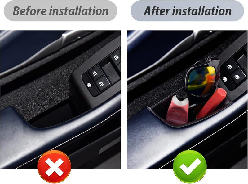 SKTU Car Side Storage Box for 2019-2023 Mazda3 2020-2023 CX-30 CX30 Door Handle Organizer Phone Container Key Holder ABS Tray Insert Glove Pallet (2PCS Front) - Image 3