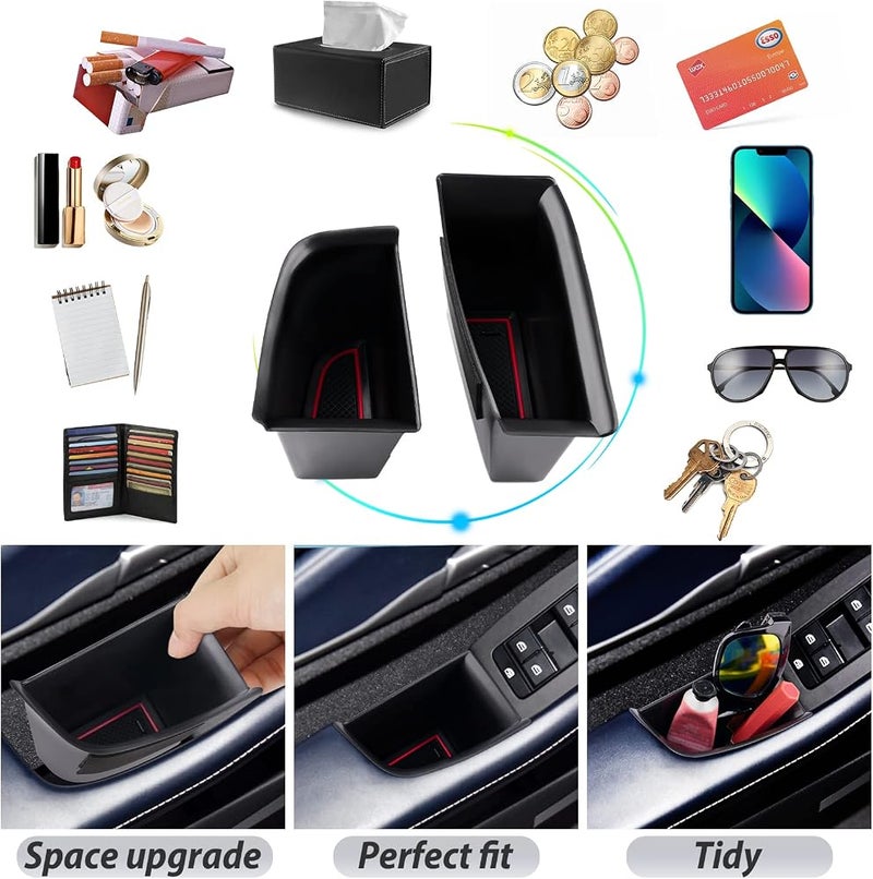 SKTU Car Side Storage Box for 2019-2023 Mazda3 2020-2023 CX-30 CX30 Door Handle Organizer Phone Container Key Holder ABS Tray Insert Glove Pallet (2PCS Front) - Image 2