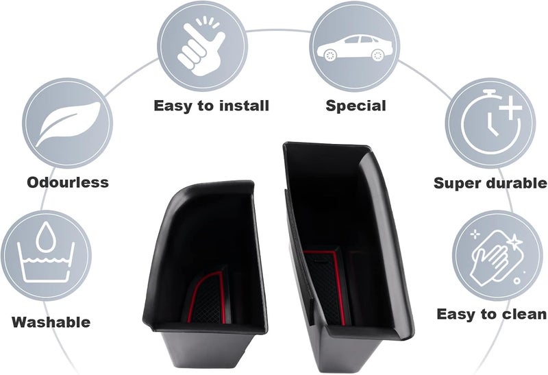 SKTU Car Side Storage Box for 2019-2023 Mazda3 2020-2023 CX-30 CX30 Door Handle Organizer Phone Container Key Holder ABS Tray Insert Glove Pallet (2PCS Front) - Image 5