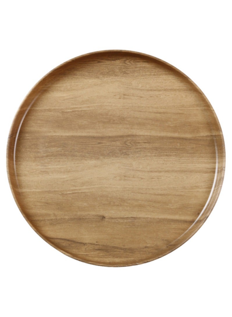 Felli Modern and Elegant Design Melamine Round Dinner Plate Brown 25.4 x 2cm