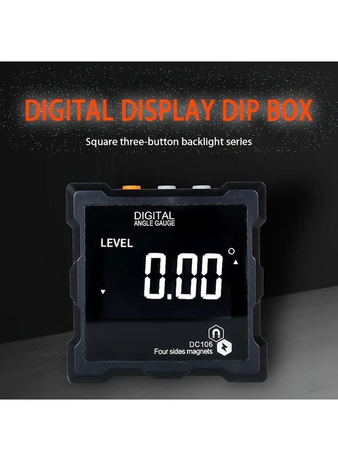 Black Digital Angle Finder 4 X 90 Degree Magnetic Base Backlight Level Gauge Inclinometer - Image 2