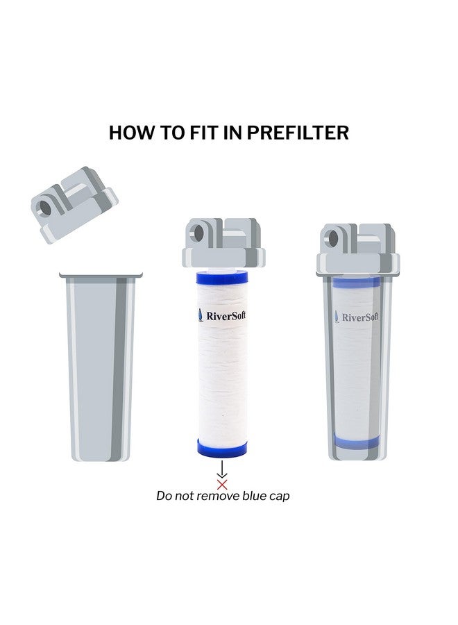 RiverSoft PreRO-10-STR RO prefilter Semi-transparent assembly with additional MLT cartridge | Compatible with All RO Water Purifier (3/8 inch / 10 mm connection, Semi-transparent, PP) - Image 2