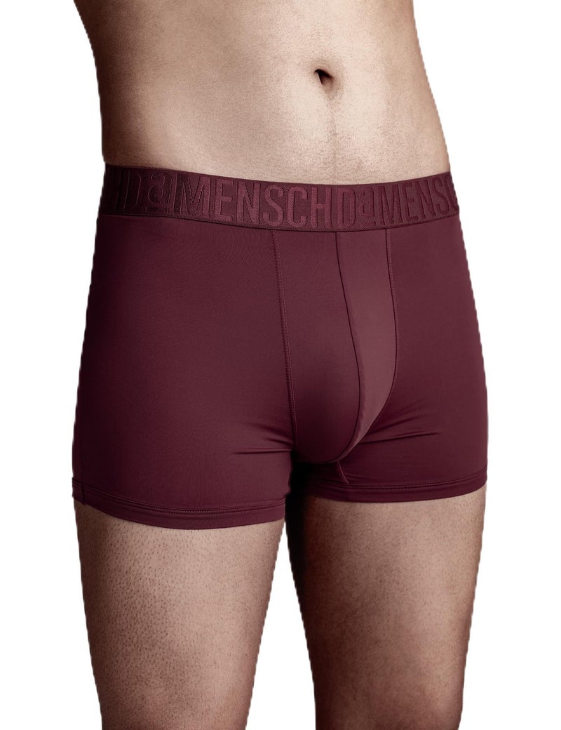 DAMENSCH Unreal Trunk for Men, Microfiber Spandex Underwear for Men, Ultra-Lightweight, Soft No-Curl Waistband Mens Trunk, Anti-Static Mens Trunks, Mid-Rise Underwear for Man-Topaz Red-M - Image 2