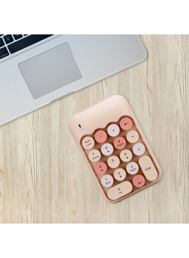 Mofii X910 Wireless Laptop Digital Keyboard, Usb Wireless Keyboard, Mini Financial Accounting Keyboard, Bank Keyboard, Milk Tea Color Mixed, - Image 5