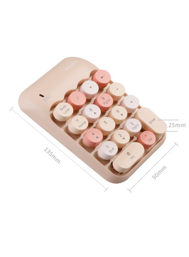 Mofii X910 Wireless Laptop Digital Keyboard, Usb Wireless Keyboard, Mini Financial Accounting Keyboard, Bank Keyboard, Milk Tea Color Mixed, - Image 4