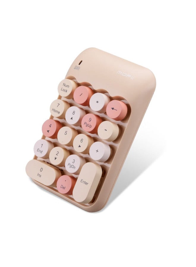 Mofii X910 Wireless Laptop Digital Keyboard, Usb Wireless Keyboard, Mini Financial Accounting Keyboard, Bank Keyboard, Milk Tea Color Mixed, - Image 2