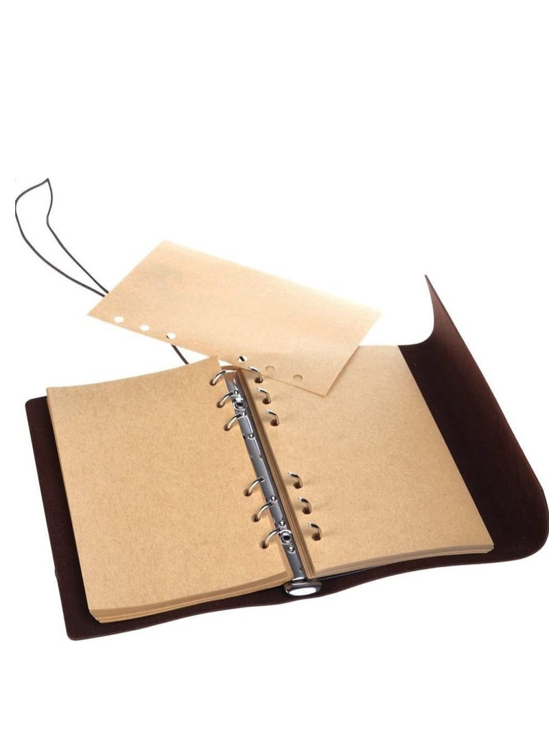 Generic Leather Notebook, Vintage Refillable Writing Journal, Classic Embossed Travel Journal Diary, Spiral Bound Notepad Travel Diary, Easy to Store, Used for Write in for Women Men - Image 4