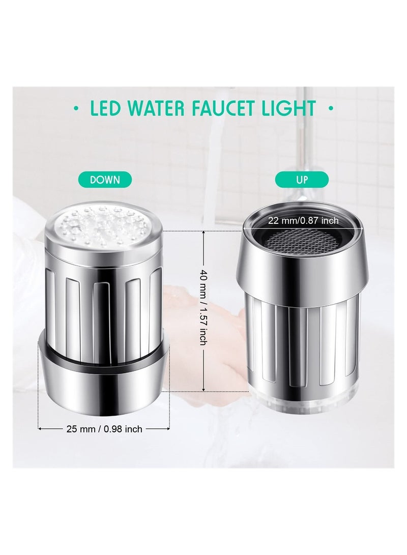 Excefore Color Changing Faucet Adapter, 3 Color Change Automatically LED Water Faucet, for Kitchen and Bathroom, Fixed LED Faucet  - Image 2