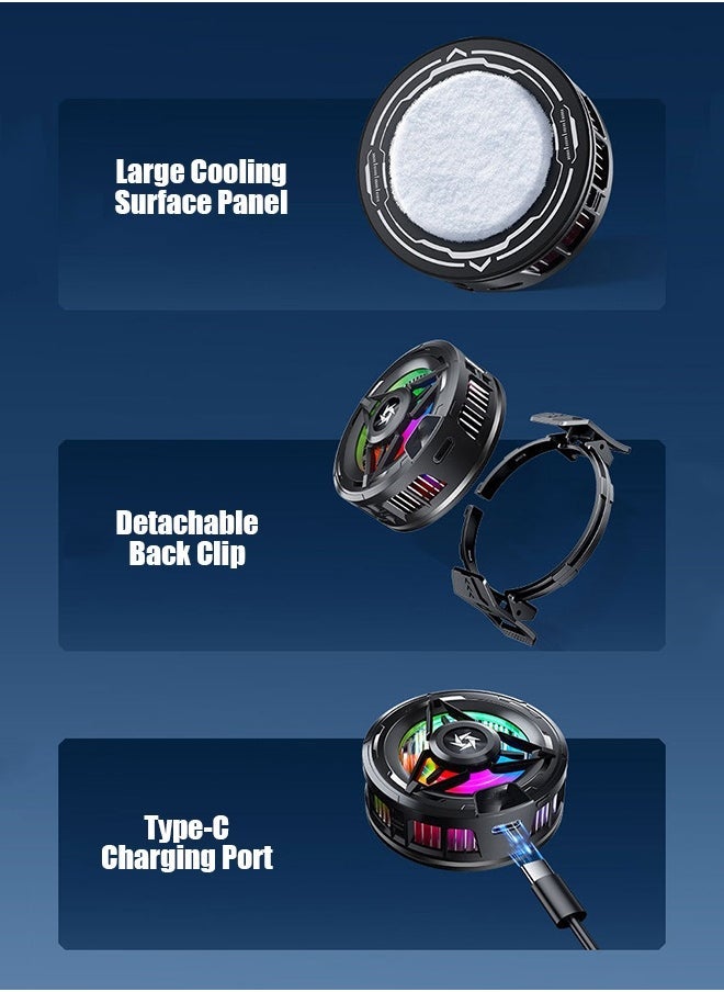 Phone Cooler for Gaming, Dual-Mode Semiconductor Cooling Fan with Magnetic Adsorption, Mini Quiet Phone Radiator for Mobile Phones, Tablets & PCs  - Image 4