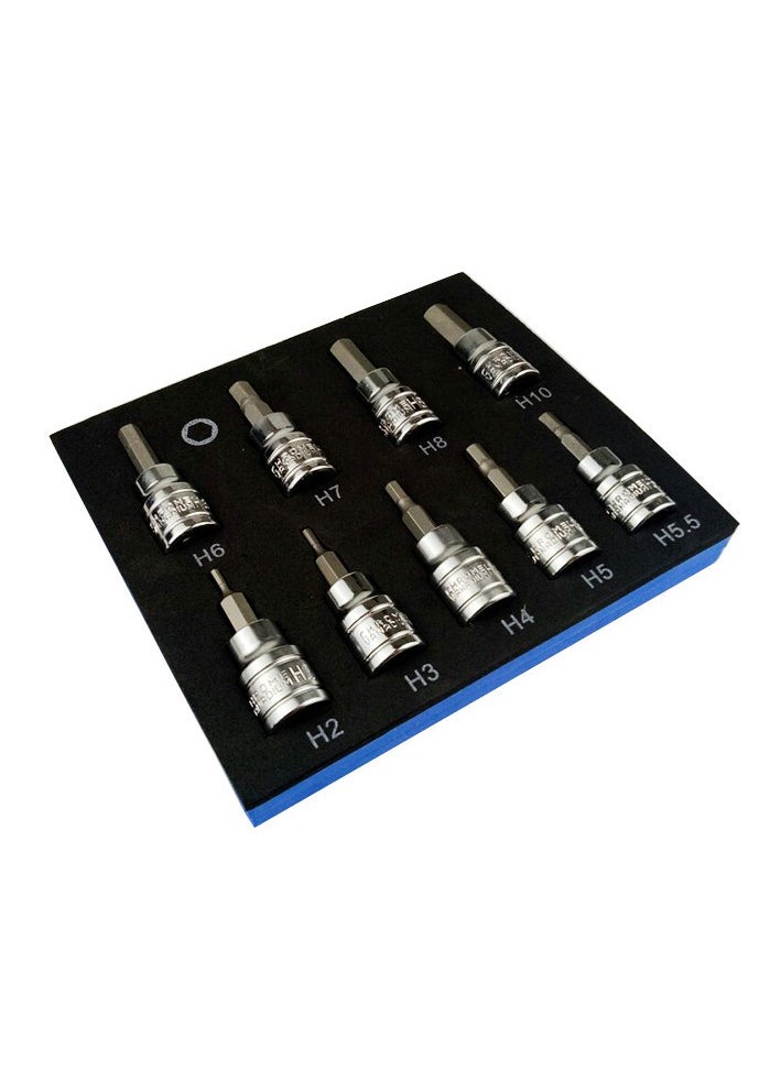 ماركة غير محددة 9 قطعة 3 / 8 بوصة متري ، 2-10mm مقبس  برأس سداسي  - Image 1