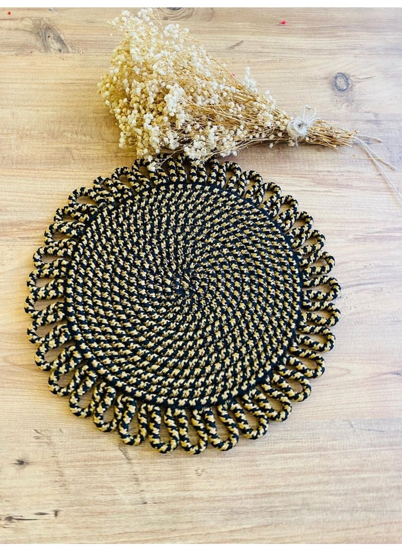 BDZ Deri BDZ Leather Jute Wicker American Service Mat  - Image 2