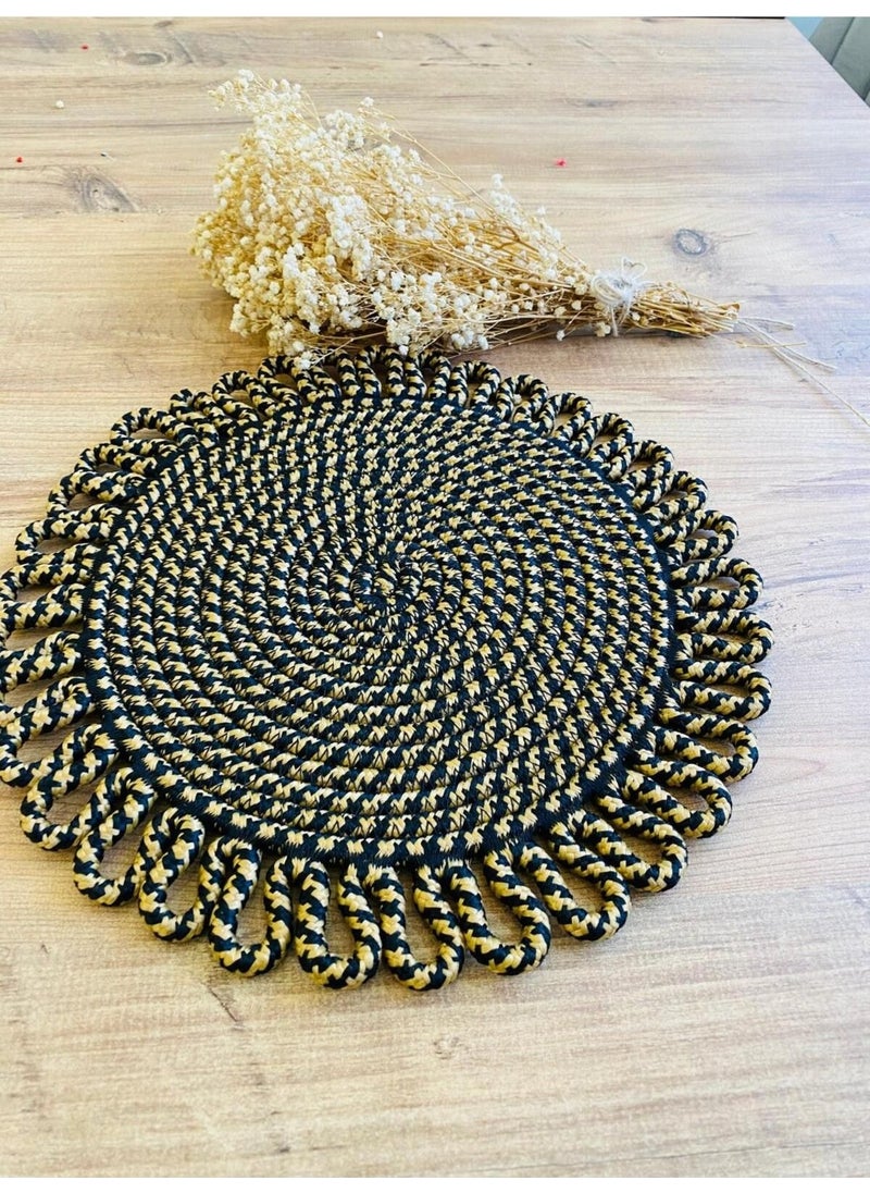 BDZ Deri BDZ Leather Jute Wicker American Service Mat  - Image 3