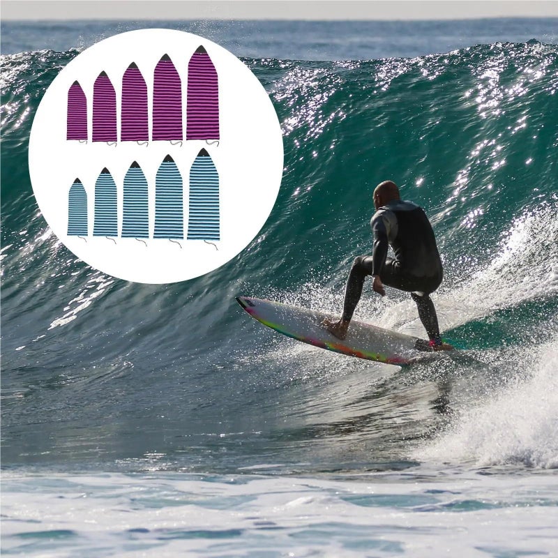 Red 6 3ft Lightweight Padded Surfboard Sock Cover with Pointed Nose for Beach Trips - Image 5
