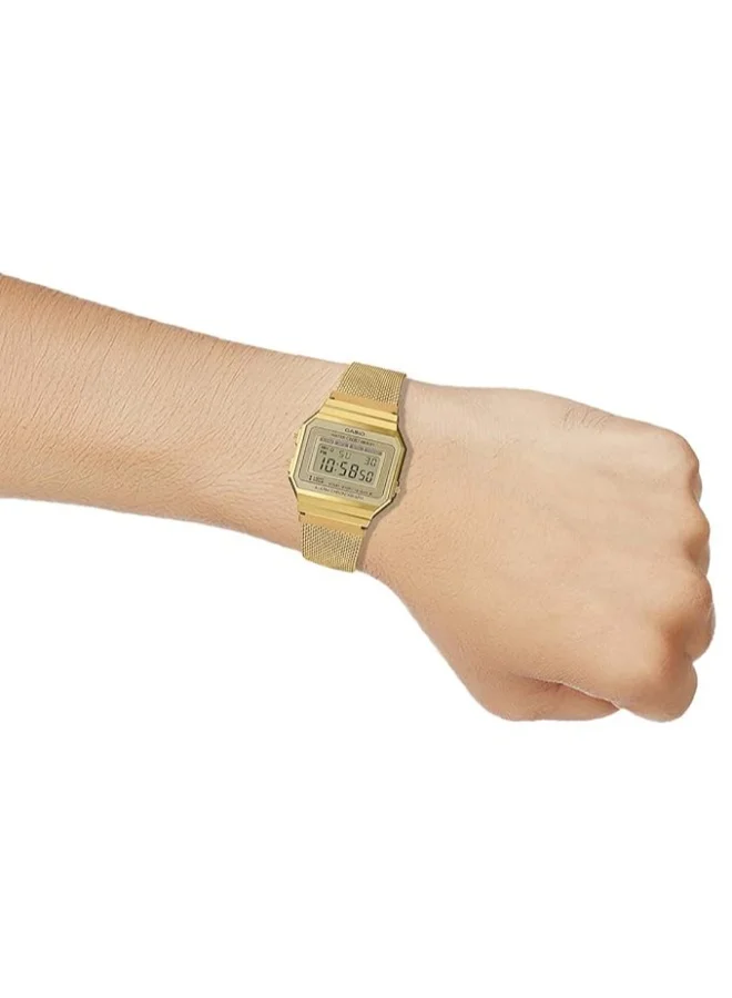 CASIO Unisex Stainless Steel Digital Watch A700WMG-9ADF - 35.5 mm