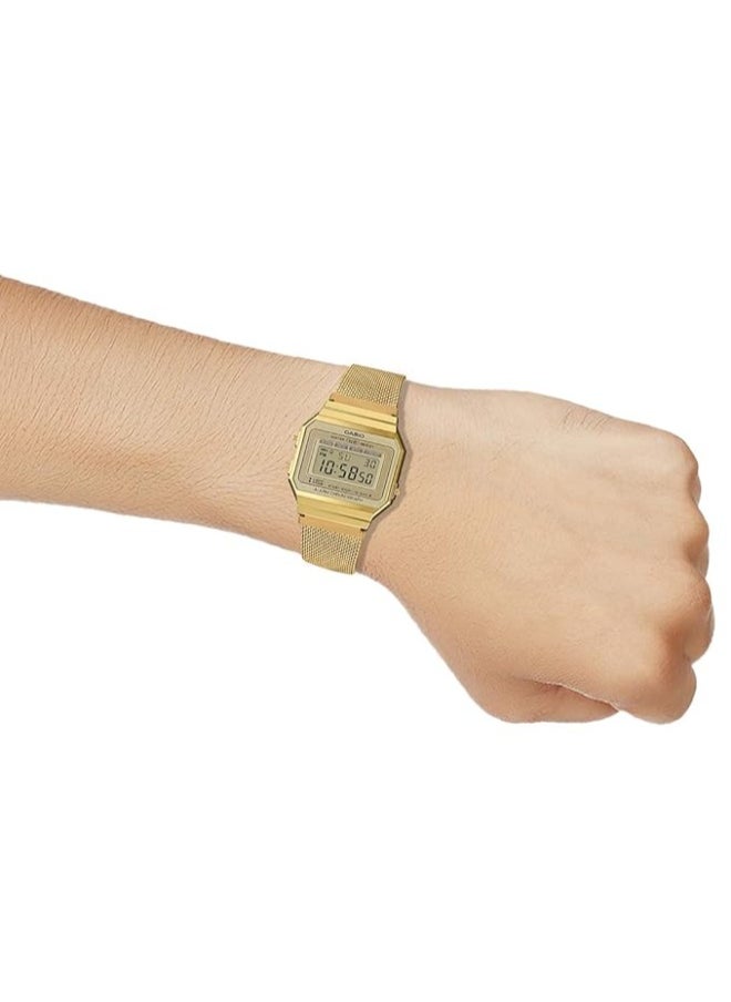CASIO Unisex Stainless Steel Digital Watch A700WMG-9ADF - 35.5 mm  - Image 5
