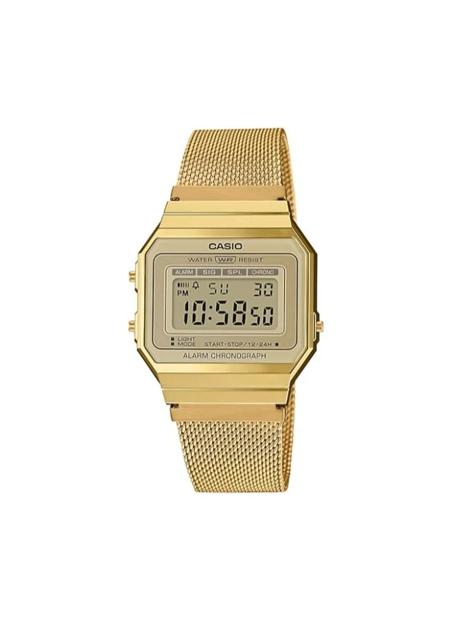 CASIO Unisex Stainless Steel Digital Watch A700WMG-9ADF - 35.5 mm