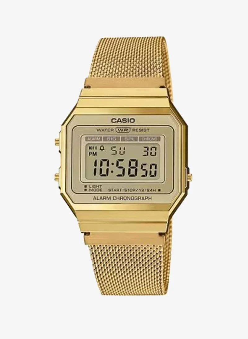 CASIO Unisex Stainless Steel Digital Watch A700WMG-9ADF - 35.5 mm