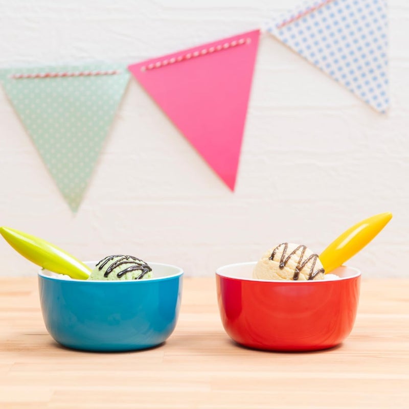 bzyoo Set of 6 Small Bowls 45 143 OZ ColorPop Melamine Bowls Dipping Bowls Dessert Snack Bowls Small Serving Bowls for Side Dishes Soups Salads Ice Cream and Parties  Bright - Image 5