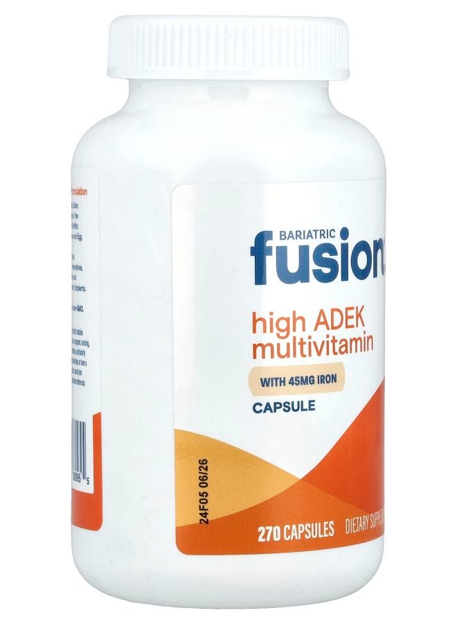 Bariatric Fusion فيتامينات متعددة عالية ADEK مع الحديد 270 كبسولة - Image 2