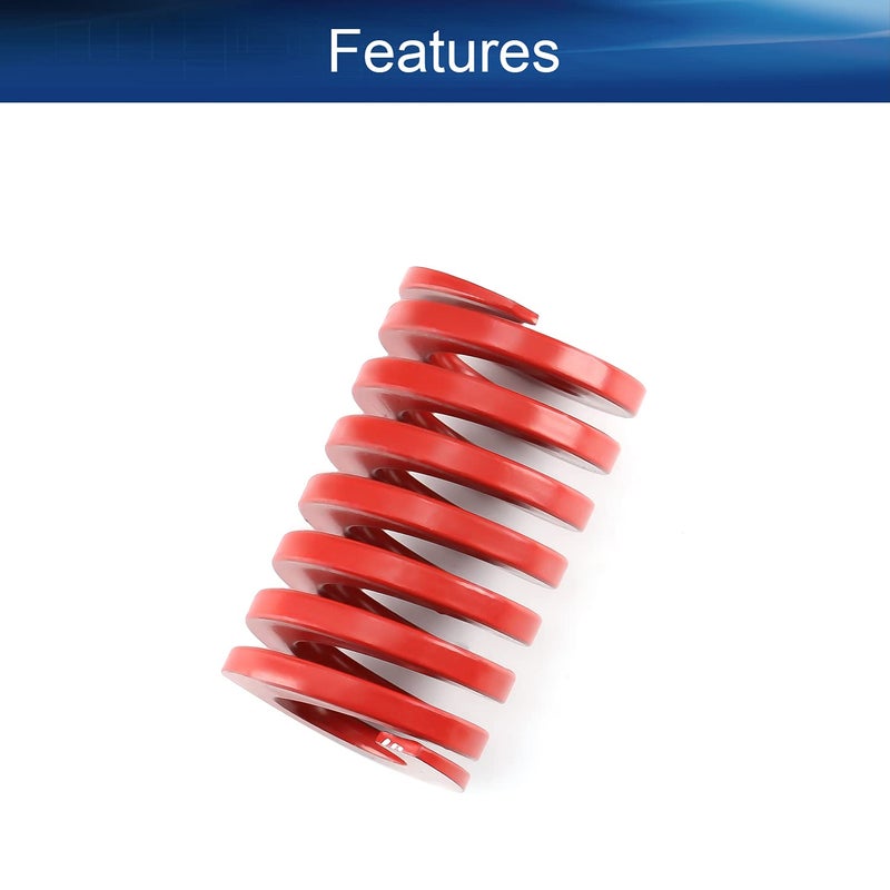 Metal Spring，Springs Compression Spring, 25mm OD 12.5mm ID 40mm Long Spiral Stamping Middle Load Compression Mould Die Spring, for Mechanical Equipment 3D Printer Accessories Red Tone 1pcs - Image 3