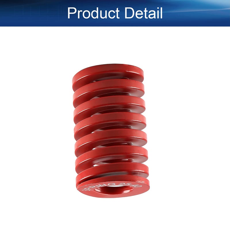 Metal Spring，Springs Compression Spring, 25mm OD 12.5mm ID 40mm Long Spiral Stamping Middle Load Compression Mould Die Spring, for Mechanical Equipment 3D Printer Accessories Red Tone 1pcs - Image 4