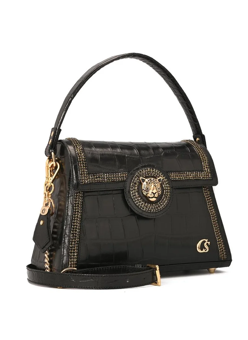 Carmen Steffens Premium Croco Black Bag