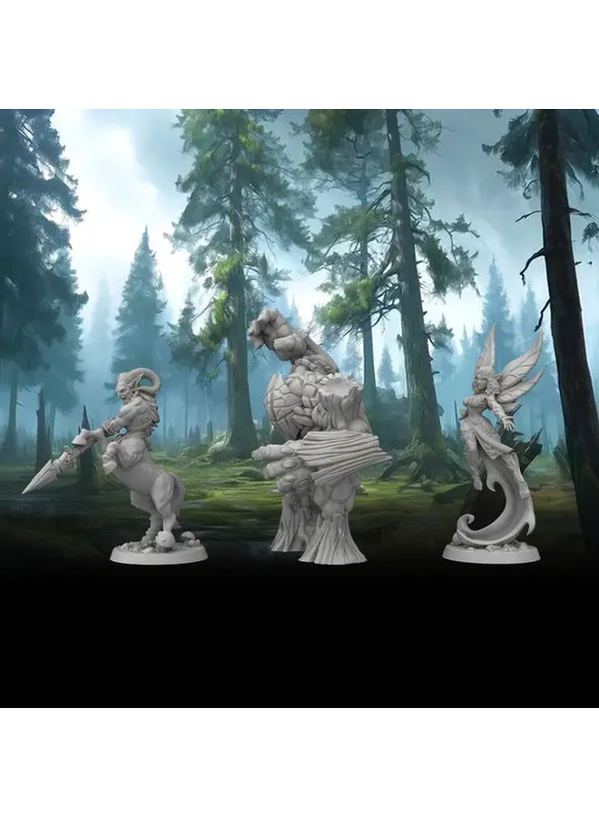 3Pcs Magic Forest Npc Miniature Figurines Dwarven Knight Troll Elf Warrior Durable ABS Tabletop RPG Dnd Figures Ideal Gift For Gamers - Image 4