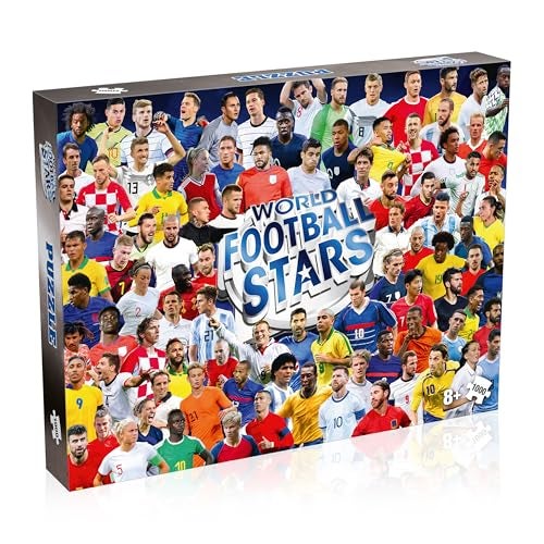Winning Moves ألعاب Winning Moves World Football Stars 1000 قطعة لغز الصور المقطوعة الذي يضم هاري كين، بيل مارادونا والمزيد للأعمار 4 فما فوق - Image 1