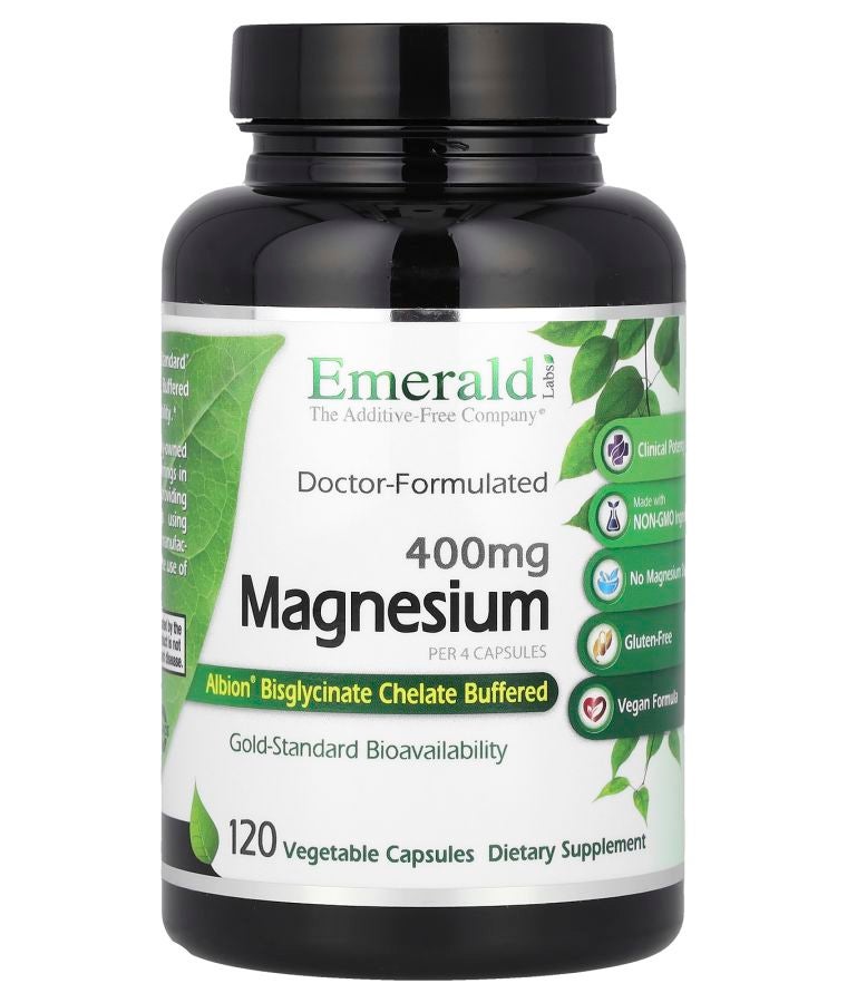 Emerald Laboratories Magnesium 120 Vegetable Capsules (100 mg per Capsule)