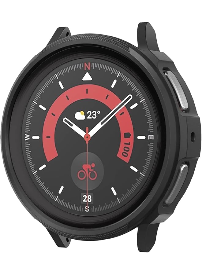 Spigen Liquid Air Armor Designed For Samsung Galaxy Watch5 Pro Case 45Mm 2022 Matte Black - Image 1