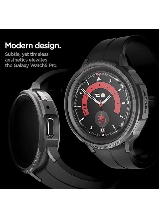 Spigen Liquid Air Armor Designed For Samsung Galaxy Watch5 Pro Case 45Mm 2022 Matte Black - Image 4