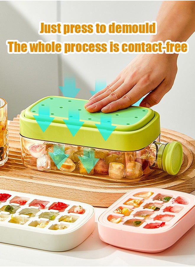 BiuTFon Ice Cube Bottle, 2025 NEW 2 in 1 Touch-Free 28oz Ice Cube Cup Tray Water Bottle with Lid and Bin,Ice Maker Bottle, Silicone Water Bottle Ice Cube Tray Press Easy Ice Release for Coffee, Juice and Beverages  - Image 2