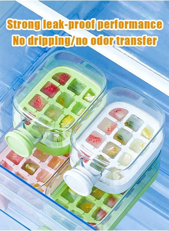 BiuTFon Ice Cube Bottle, 2025 NEW 2 in 1 Touch-Free 28oz Ice Cube Cup Tray Water Bottle with Lid and Bin,Ice Maker Bottle, Silicone Water Bottle Ice Cube Tray Press Easy Ice Release for Coffee, Juice and Beverages  - Image 5