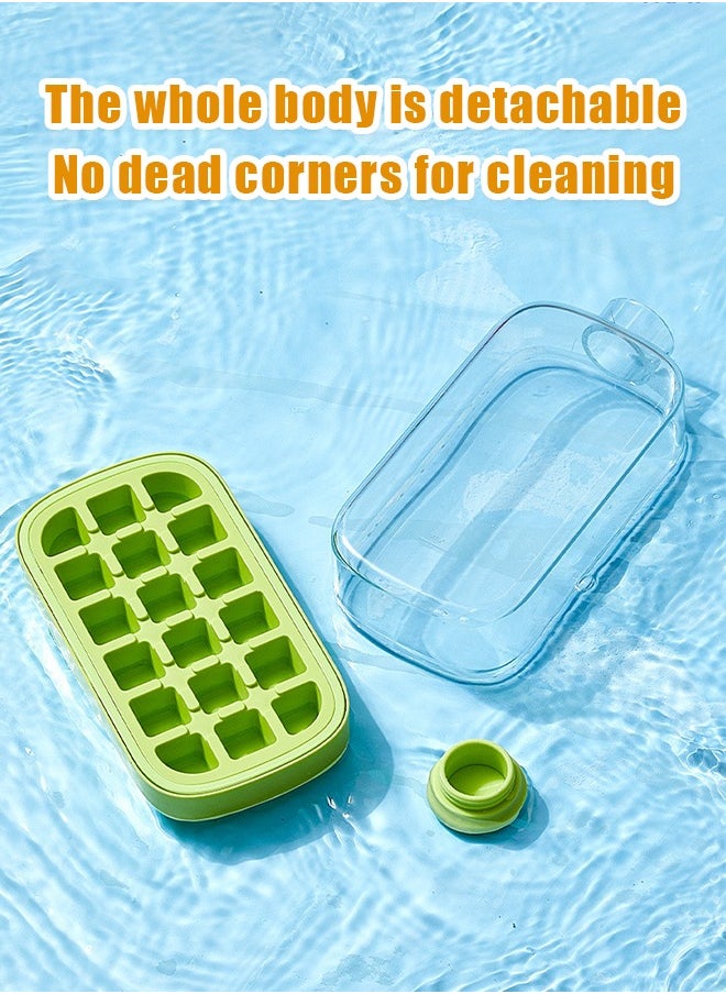Ice Cube Bottle, 2025 NEW 2 in 1 Touch-Free 28oz Ice Cube Cup Tray Water Bottle with Lid and Bin,Ice Maker Bottle, Silicone Water Bottle Ice Cube Tray Press Easy Ice Release for Coffee, Juice and Beverages