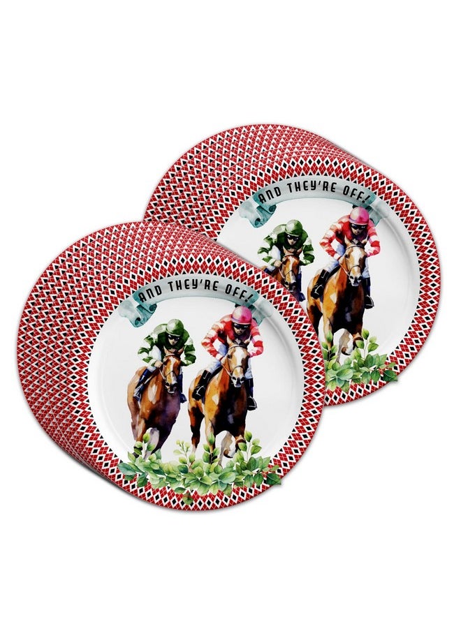 Birthday Galore Derby Day Birthday Party Supplies - Kentucky Horse Racing Plates - Horse Bridal Shower - Tableware Set Includes Plates Napkins Cups - Kit for 16  - Image 2
