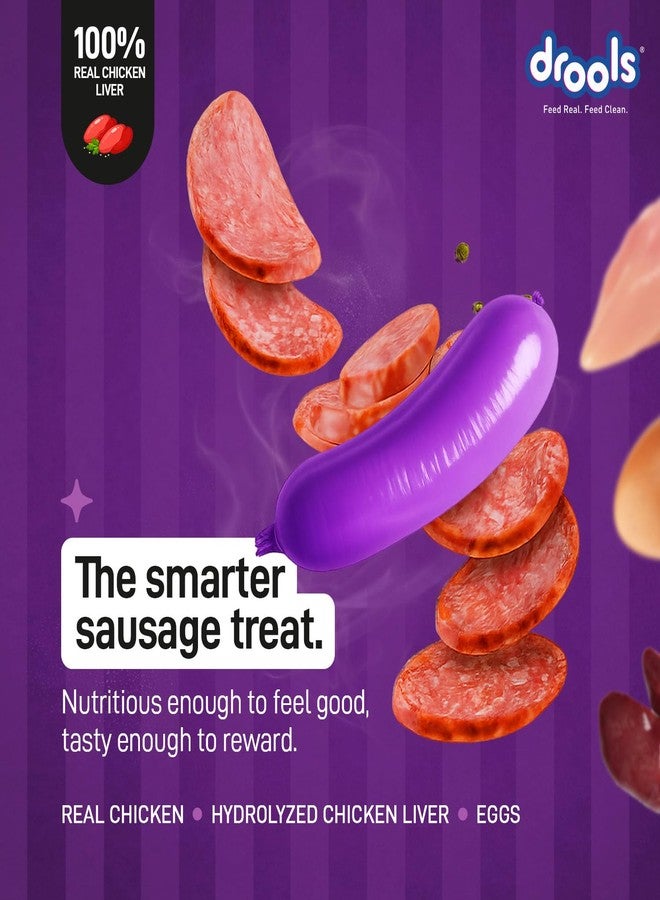 Drools Adult & Puppy Sausage for Dog, 450g | Liver Flavour | High Protein | Treat & Food Topper | Grain Free | Best for Training & Bonding | No Preservatives - Image 2