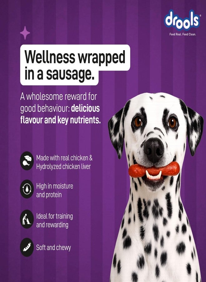 Drools Adult & Puppy Sausage for Dog, 450g | Liver Flavour | High Protein | Treat & Food Topper | Grain Free | Best for Training & Bonding | No Preservatives - Image 4