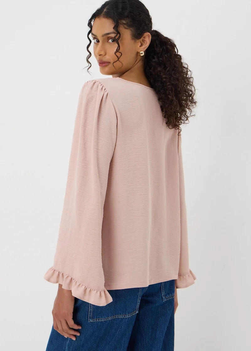 Matalan Pink Frill Sleeve Blouse