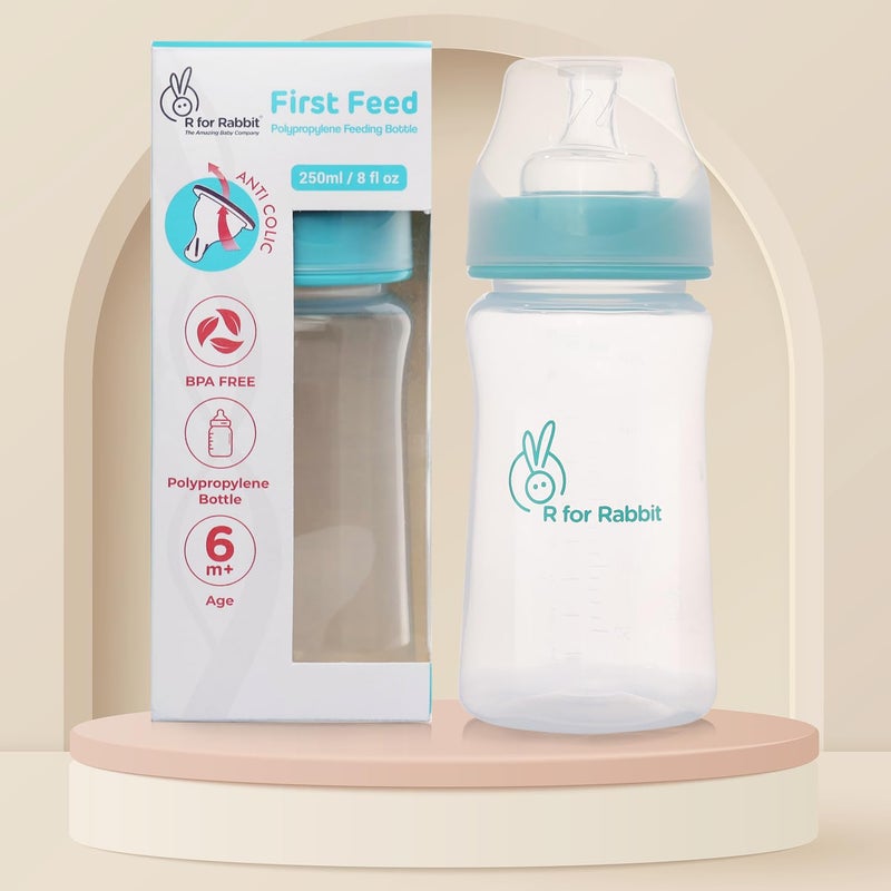 R for Rabbit First Feed 250 ml Baby Feeding Bottle - Image 1