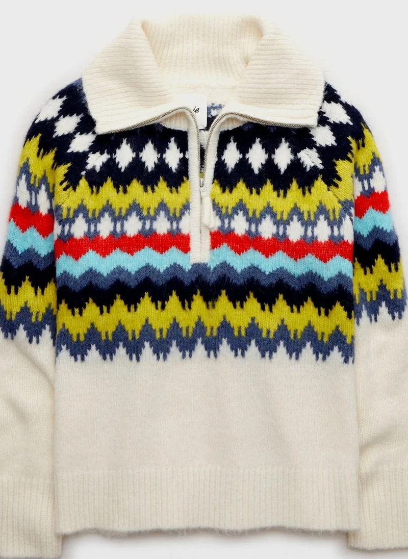 Aerie Zip Detail Sweater