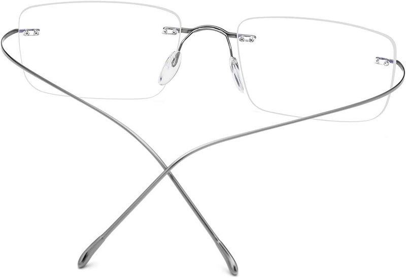 FONEX Titanium Glasses Frame,Rimless Frameless Optical Eyewear Eyeglasses for Men and Women F85634 - Image 5
