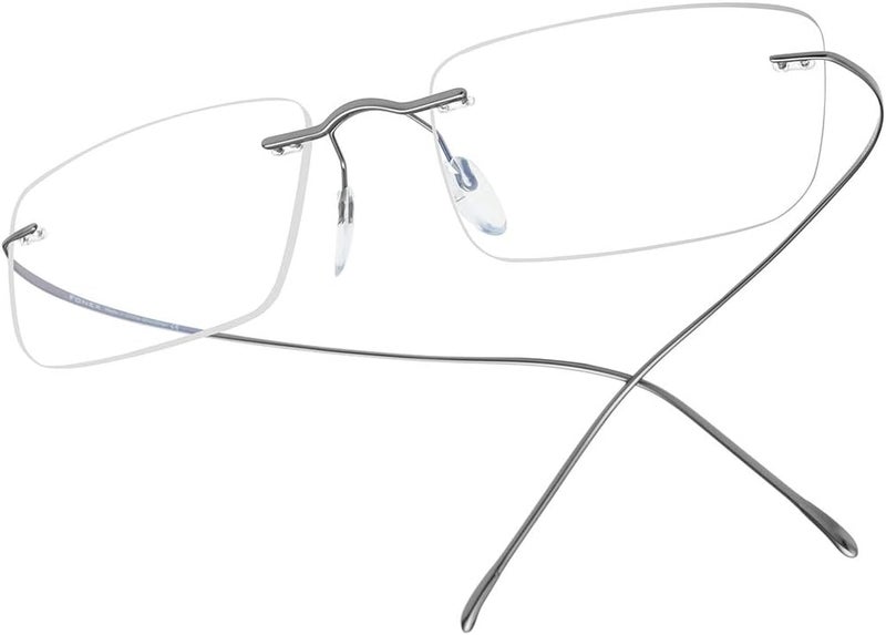 FONEX Titanium Glasses Frame,Rimless Frameless Optical Eyewear Eyeglasses for Men and Women F85634 - Image 1